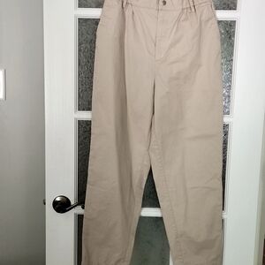 Zara 100 % Cotton Beige Soft Lightweight Baggy Paperbag Pants